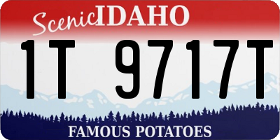 ID license plate 1T9717T