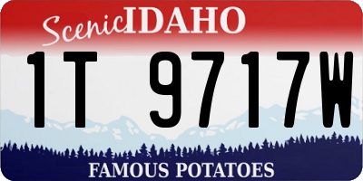 ID license plate 1T9717W