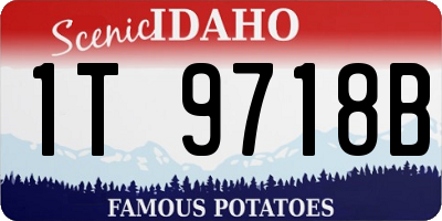 ID license plate 1T9718B