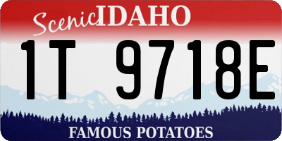 ID license plate 1T9718E
