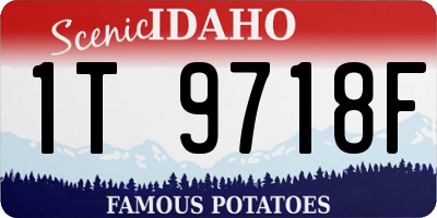 ID license plate 1T9718F