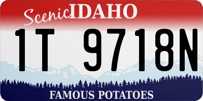 ID license plate 1T9718N