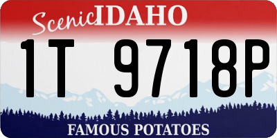 ID license plate 1T9718P