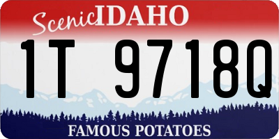 ID license plate 1T9718Q