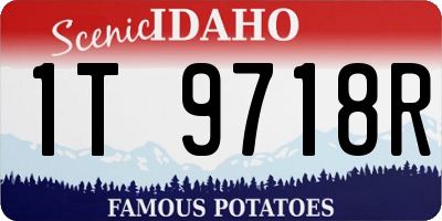ID license plate 1T9718R