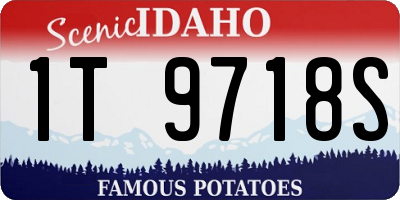 ID license plate 1T9718S