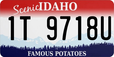 ID license plate 1T9718U