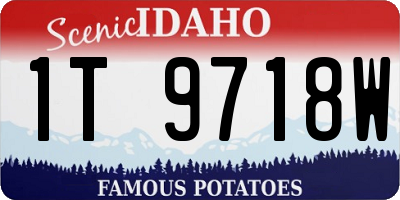 ID license plate 1T9718W