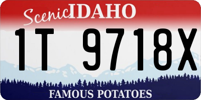 ID license plate 1T9718X