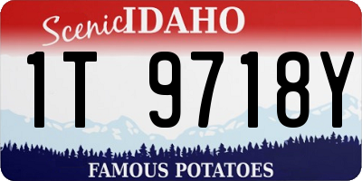 ID license plate 1T9718Y