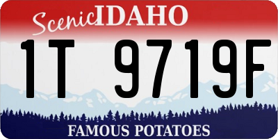 ID license plate 1T9719F