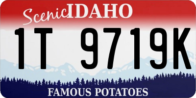 ID license plate 1T9719K
