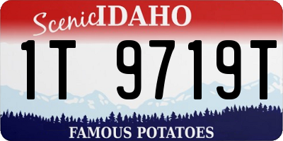 ID license plate 1T9719T