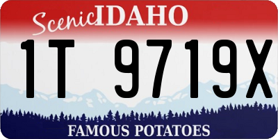 ID license plate 1T9719X