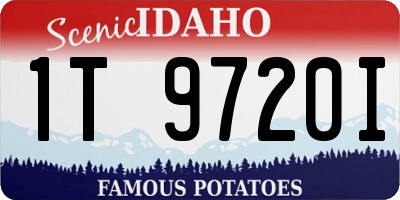 ID license plate 1T9720I