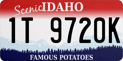 ID license plate 1T9720K