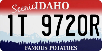 ID license plate 1T9720R