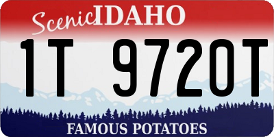 ID license plate 1T9720T
