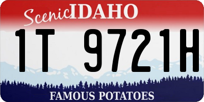 ID license plate 1T9721H