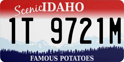 ID license plate 1T9721M