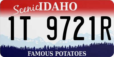 ID license plate 1T9721R