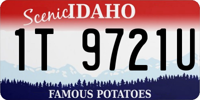 ID license plate 1T9721U