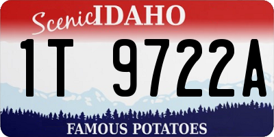 ID license plate 1T9722A