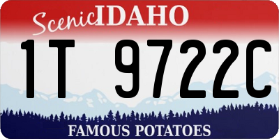 ID license plate 1T9722C