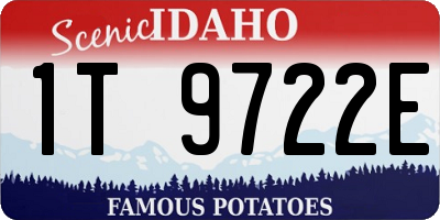 ID license plate 1T9722E