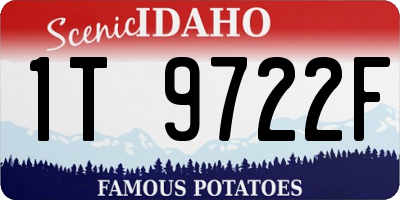 ID license plate 1T9722F