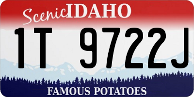 ID license plate 1T9722J