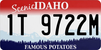 ID license plate 1T9722M