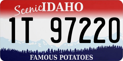ID license plate 1T9722O