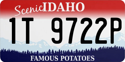 ID license plate 1T9722P