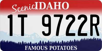ID license plate 1T9722R