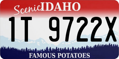 ID license plate 1T9722X