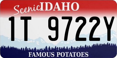 ID license plate 1T9722Y