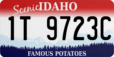 ID license plate 1T9723C