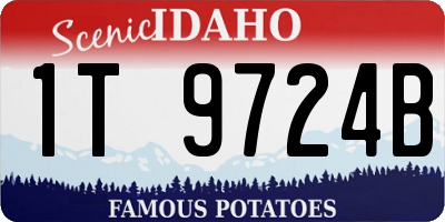 ID license plate 1T9724B
