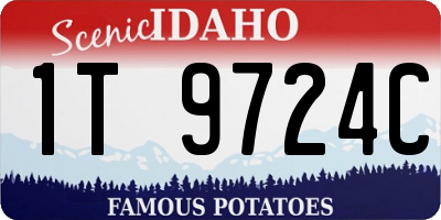 ID license plate 1T9724C