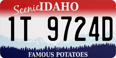 ID license plate 1T9724D