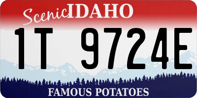 ID license plate 1T9724E