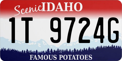 ID license plate 1T9724G