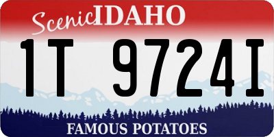 ID license plate 1T9724I