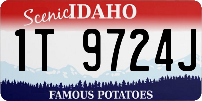 ID license plate 1T9724J