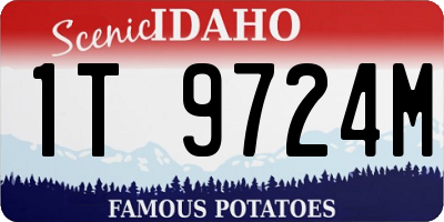 ID license plate 1T9724M