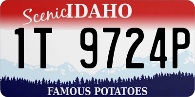 ID license plate 1T9724P