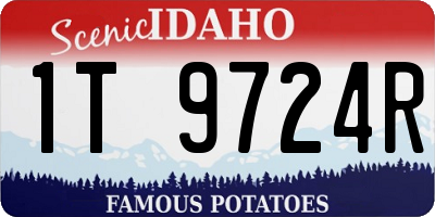 ID license plate 1T9724R