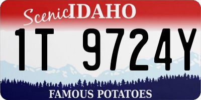 ID license plate 1T9724Y