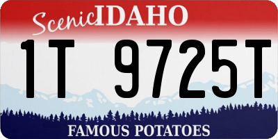 ID license plate 1T9725T